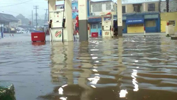 Montego Bay city flooded after heavy rain