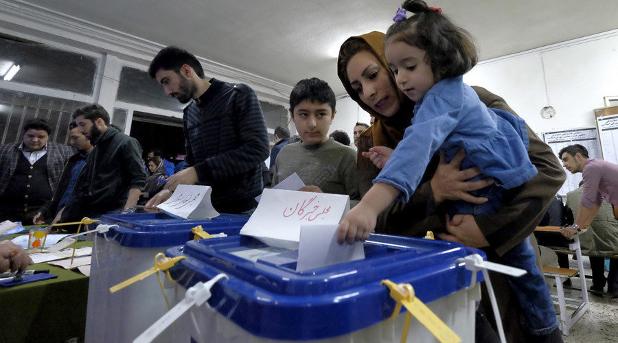 iranian voters at polls