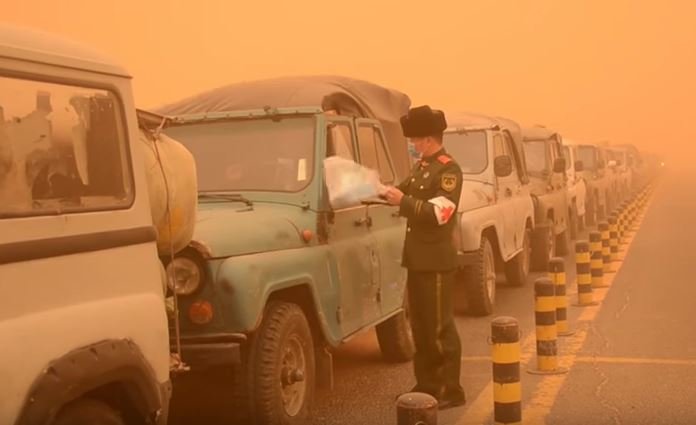sandstorm in Mongolia