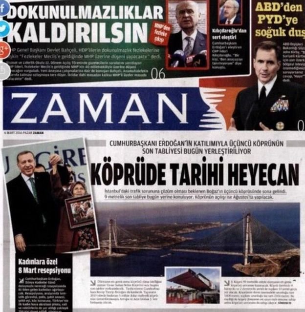 Tureky seize Zaman newspaper