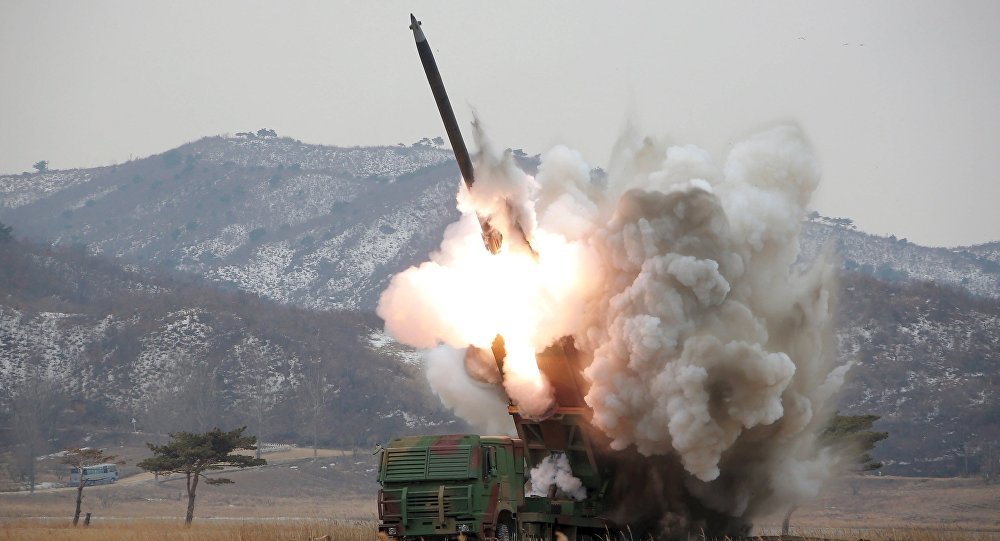 Click to enlarge North Korea short-range ballistic missile
