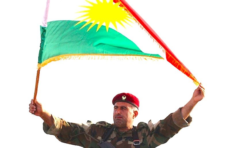kurd and flag