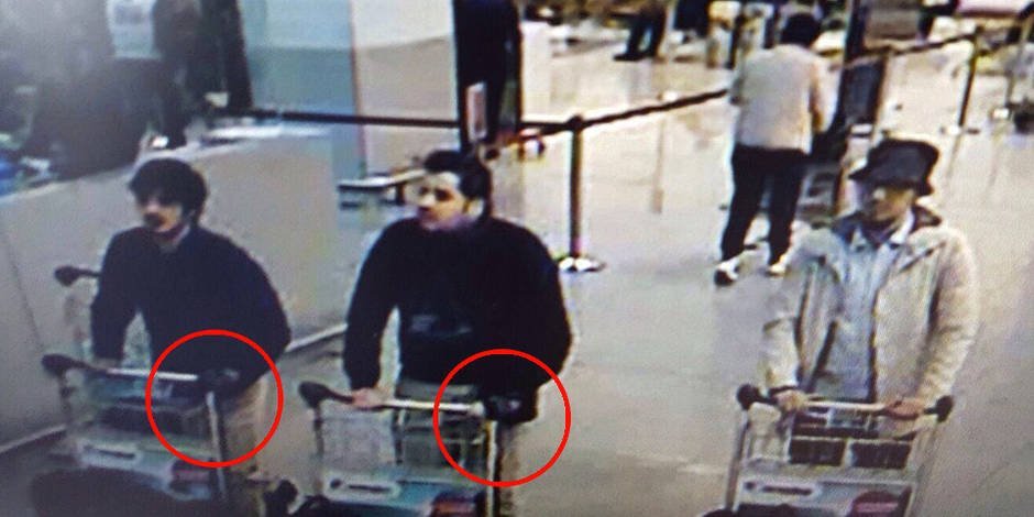 Click to enlarge Brussels airport bombers