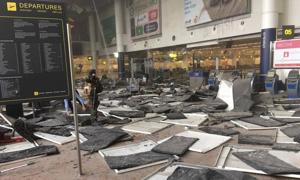 Click to enlarge Brussels bombing wreckage