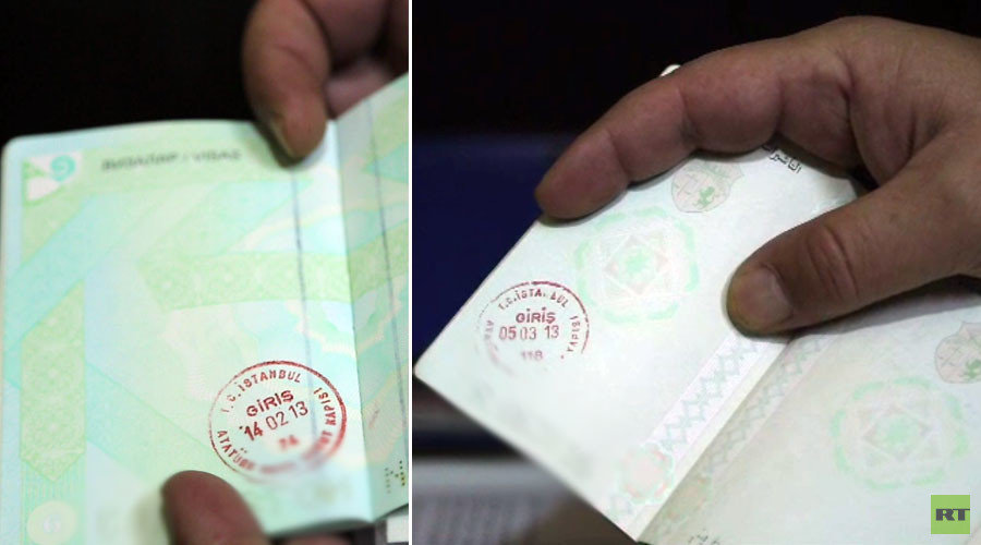 Click to enlarge ISIS passports turkey stamps