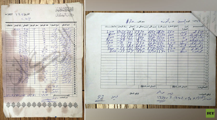 Click to enlarge ISIS invoices
