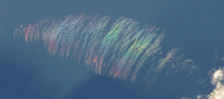 Rainbow cirrus cloud
