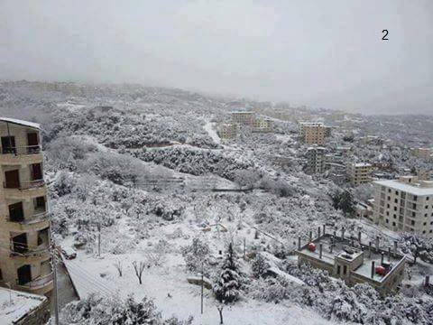 Snow in Damascus, Syria