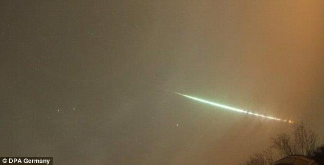 The fireball was spotted over Bavaria on 6 March (pictured)