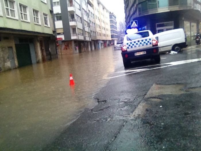 Floods in Sada, Galicia, Spain, March 2016. 