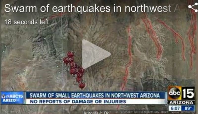 Arizona earthquake swarm