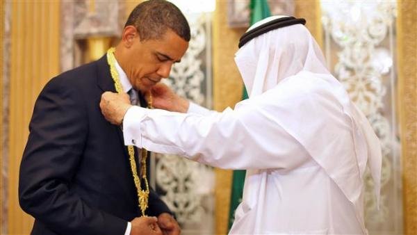 Deceased Saudi King Abdullah bin Abdul Aziz al-Saud and Barack Obama 
