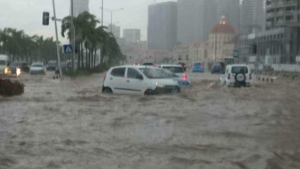 Heavy rains hit the Angolan capital, Luanda.