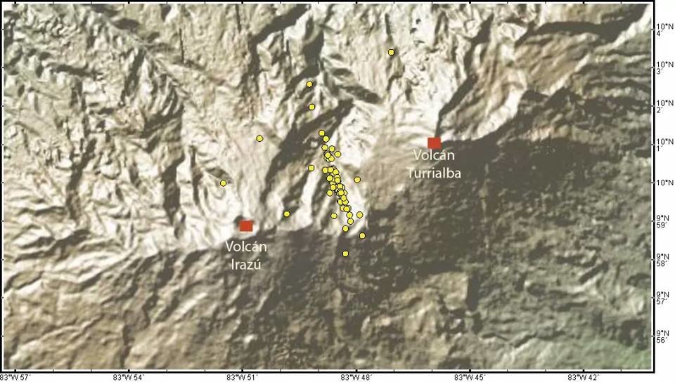 Costa Rica quake map