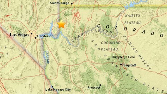 Arizona quake map