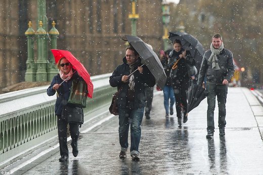 Click to enlarge London spring snow