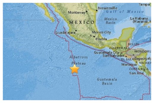 Click to enlarge Pacific Rise Earthquake