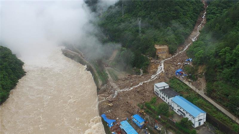 A landslide on the construction site of a hydro-electric power station is known to have killed at least 33 people 