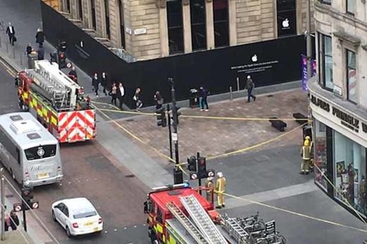 Mini explosion in Buchanan Street, Glasgow