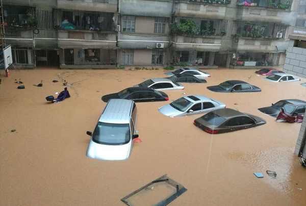 floods in Xinyi city, Guangdong province, China
