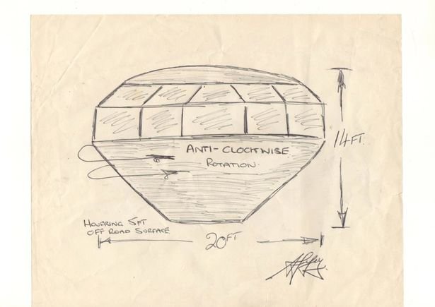 Click to enlarge UFO drawing