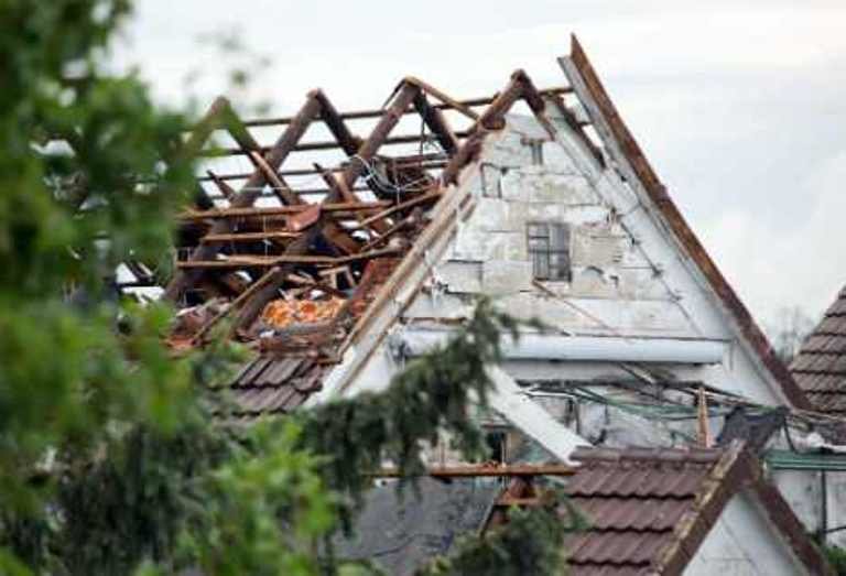 tornado damage in Minden, Germany