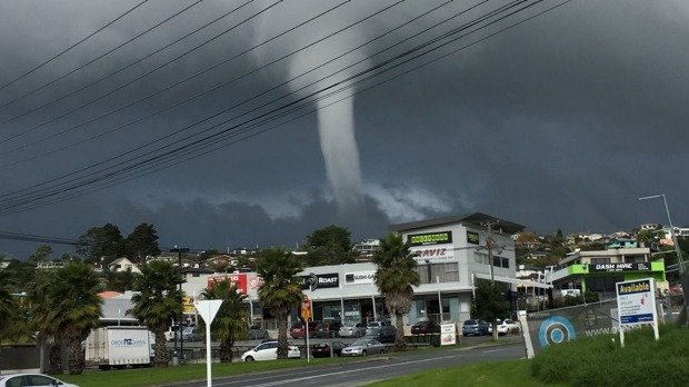 A waterspout surprised Whangaparaoa residents 