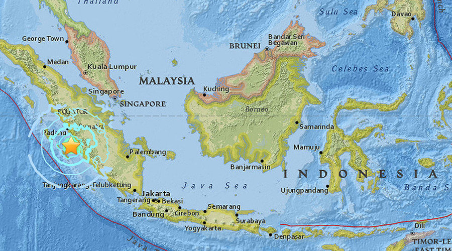 Sumatra map earthquake