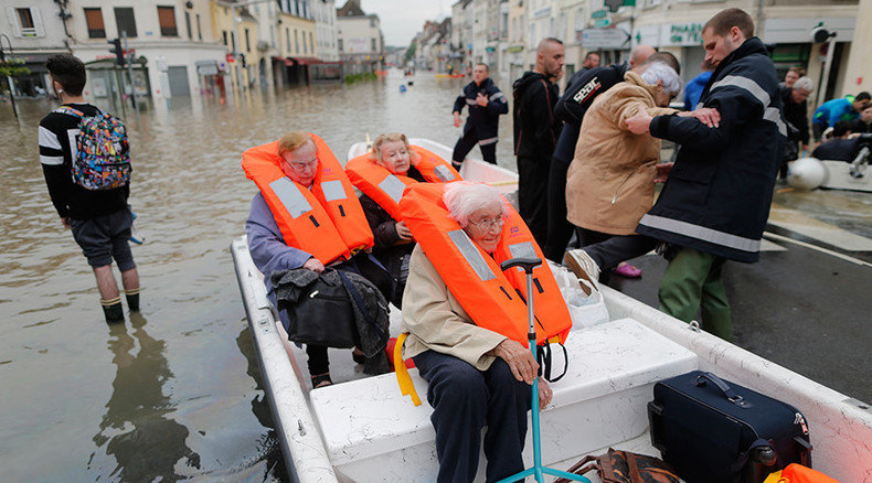 Flooded Residents in Nemours, near Orleans, France