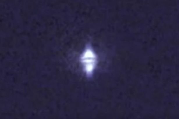 Orb seen from plane window (picture has been edited to show shape without light) 