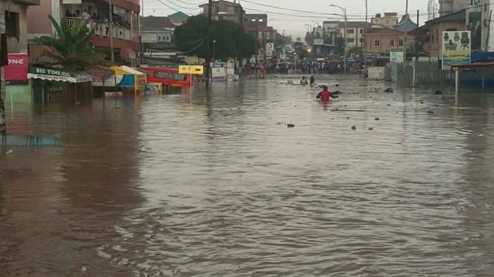 Various parts of Accra are flooding.