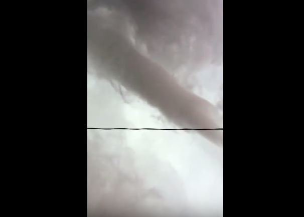 Tornado forming over Baker, Montana