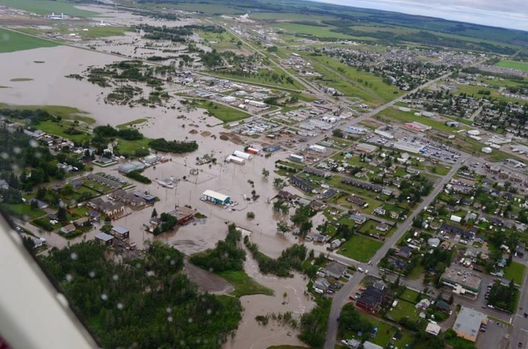 Dawson Creek floods, British Columbia, Canada, June 2016. 