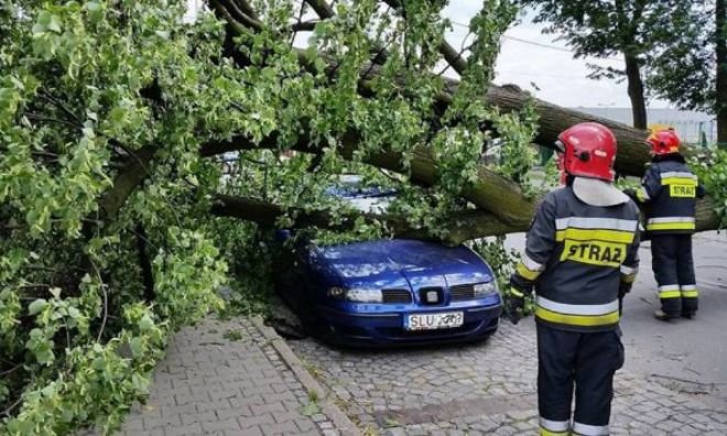 storm damage in Poland June 2016