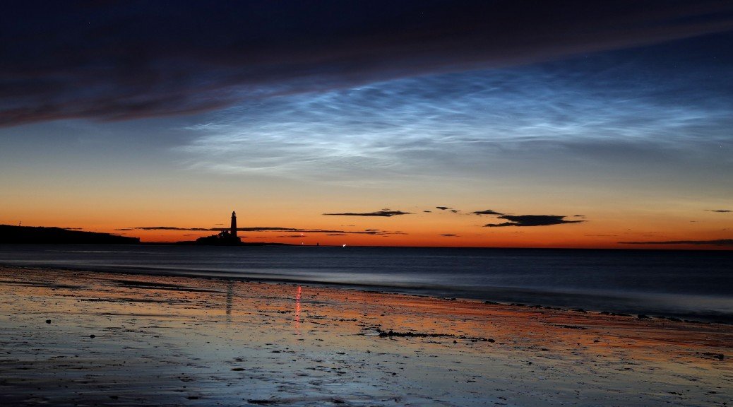Whitley Bay noctilucent clouds