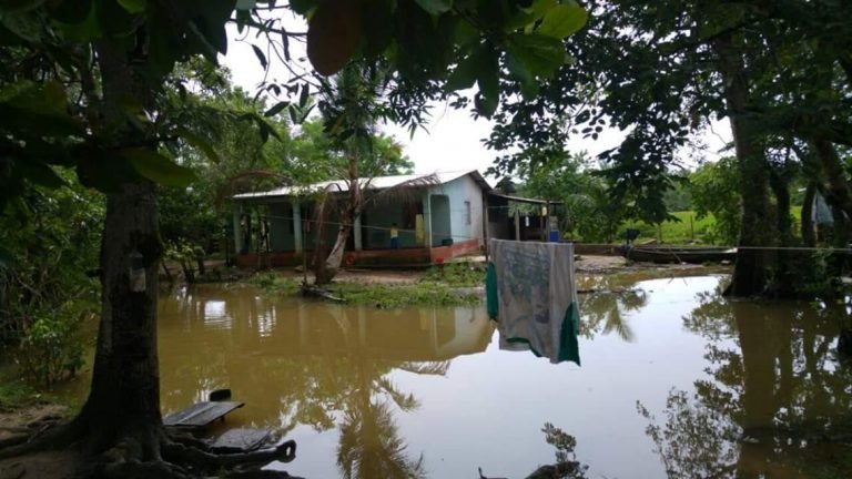 Floods in Livingston Izabal, Guatemala. 