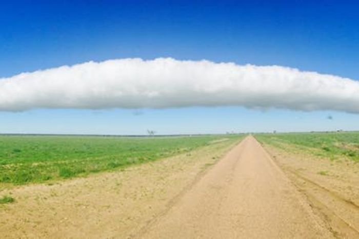 Ashleigh Bielenberg was in a paddock in Ilfracombe when she saw this roll cloud on Saturday. 