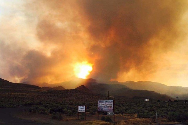 Crews battling lightning fires in northwest, eastern Nevada
