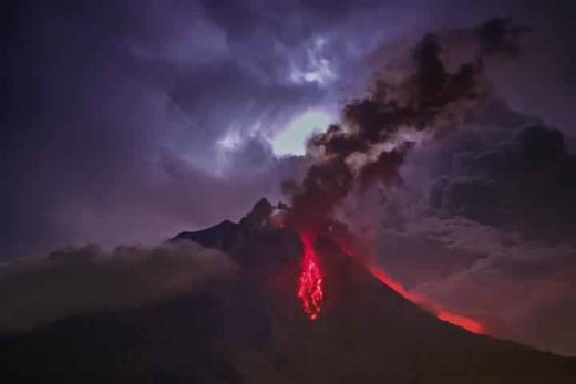 Mount Sinabung volcano eruption