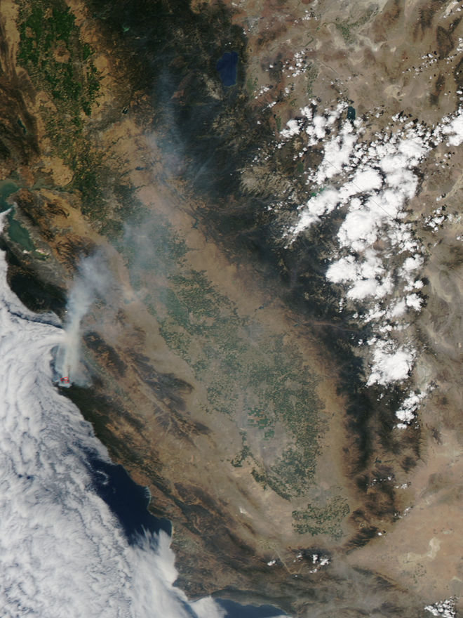 Wildfire from space