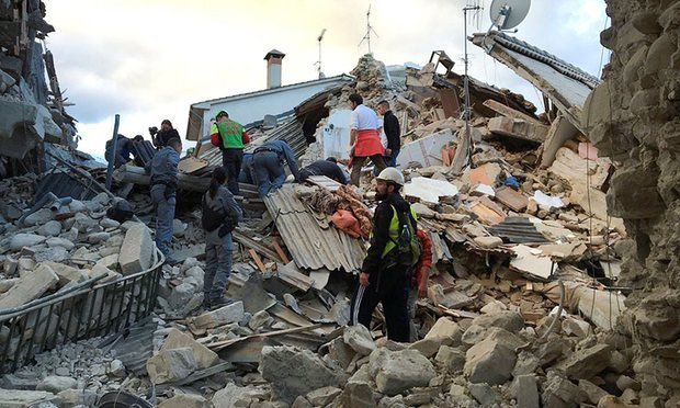 Amatrice earthquake damage