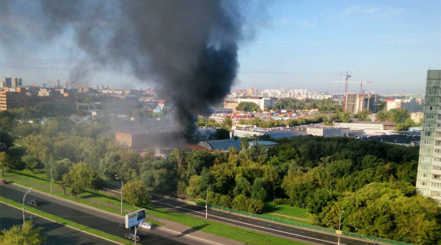 Moscow warehouse fire