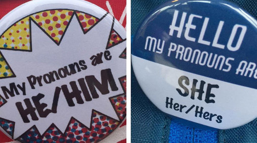 Ridiculous: What's your preferred pronoun? Gender non-conformist students adopt new badge of courage