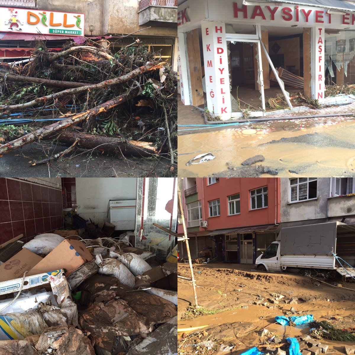 Flood damage in Trabzon