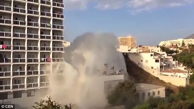 Spain hotel geyser
