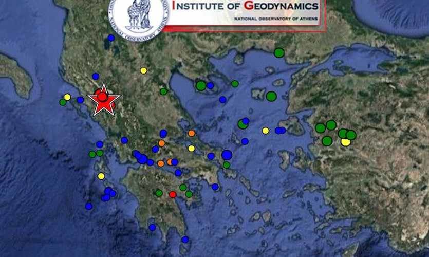 earthquake near Ioannina, Greece