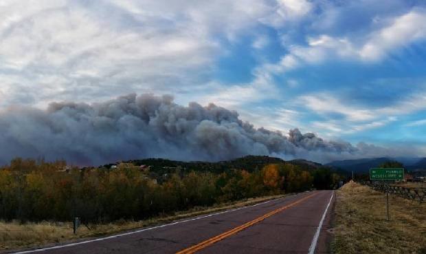 The Junkins fire grew rapidly Monday in southern Colorado, forcing more than 175 homes to evacuate.