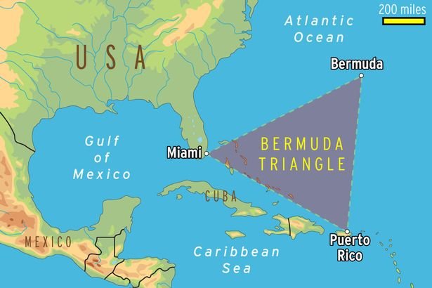 Click to enlarge Bermuda Triangle map