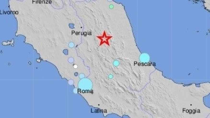 Italy quake map