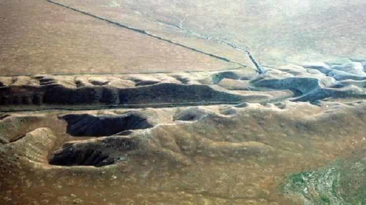 The San Andreas Fault near the Salton Sea. 
